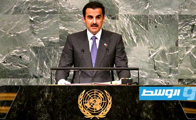 أمير قطر يطالب بإجراء دولي وفوري لاستكمال العملية السياسية في ليبيا