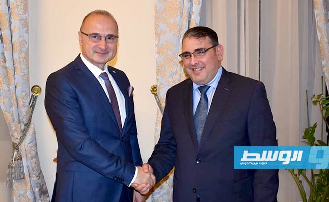 وزير الخارجية الكرواتي يودع القائم بالأعمال بالسفارة الليبية في زغرب