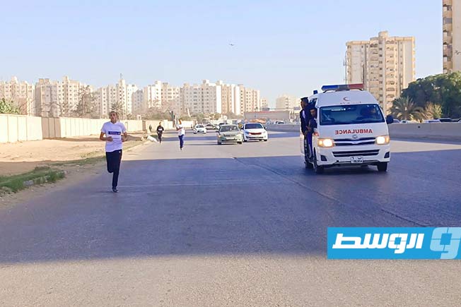340 runners participate in the Police Sports Club Race on Tripoli's Airport Road