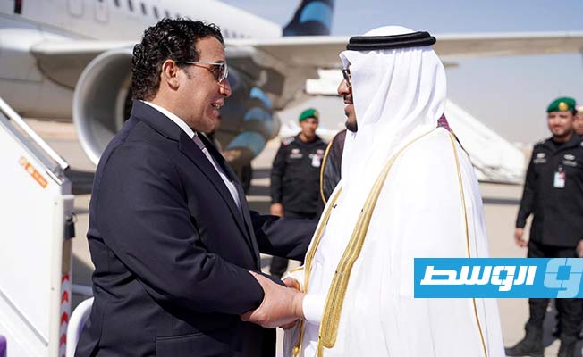 المنفي لدى وصوله الرياض لحضور القمتين العربية والإسلامية، 10 نوفمبر 2023. (المجلس الرئاسي)