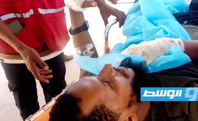 بالفيديو.. نقل مصابين في حادث بنت بية إلى بنغازي بطائرة عسكرية