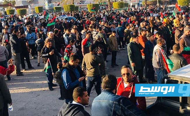 مسيرات جماهيرية احتفالا بالذكرى التاسعة لثورة 17 فبراير في مصراتة