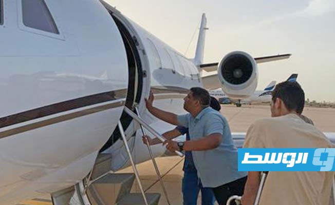 طائرة الإسعاف الطائر التي تقل المصابين إلى تونس، 30 أغسطس 2023، (الطب العسكري)