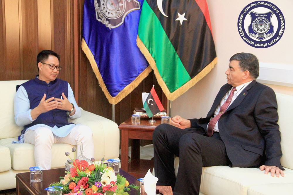اتفاق على تشكيل لجان مشتركة للتباحث حول آلية التعاون الأمني بين ليبيا والهند