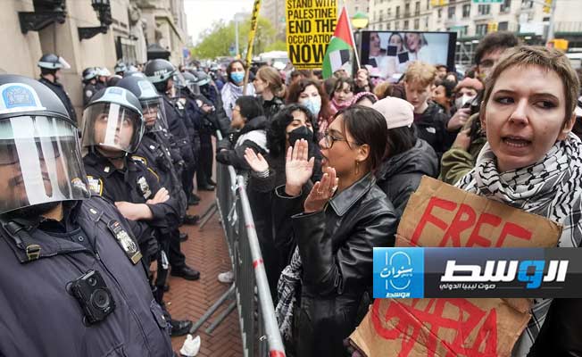 اعتقال 100 شخص خلال تظاهرة مؤيدة للفلسطينيين بإحدى جامعات بوسطن