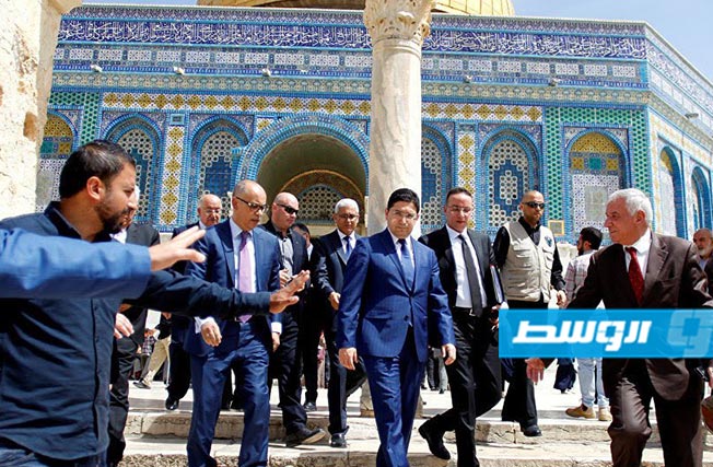 بالصور: وزير الخارجية المغربي يزور المسجد الأقصى..«رسالة تضامن مع الشعب الفلسطيني»