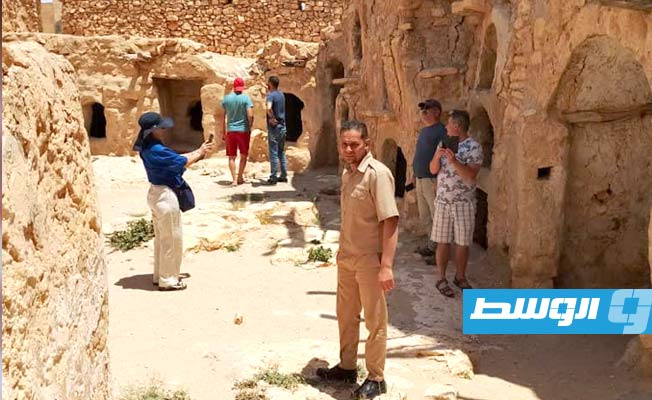 Romanian tourist group visits ancient Kabau Palace site in Libya's Nafusa mountains