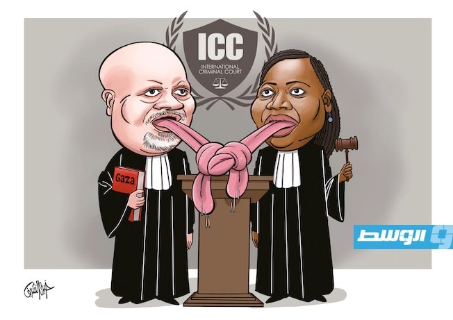 كاريكاتير خيري - المحكمة الجنائية الدولية وحرب الإبادة الإسرائيلية في غزة