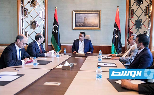 لقاء المنفي مع رئيس المخابرات المصرية في طرابلس، الخميس 17 يونيو 2021. (المجلس الرئاسي)