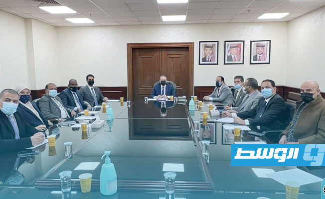 من اجتماع الزناتي في عمان مع وزير الصحة الأردني، 20 يناير 2022. (وزارة الصحة)