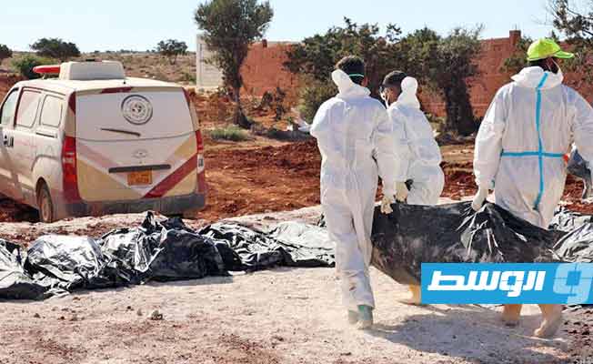 Bodies of 118 flood victims exhumed from Derna's Dhahr Al-Ahmar cemetery to collect DNA samples for identification