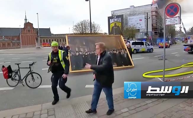 إنقاذ 350 قطعة فنية وأثرية بعد احتراق المتحف الوطني الحديث في الدنمارك (فيديو)