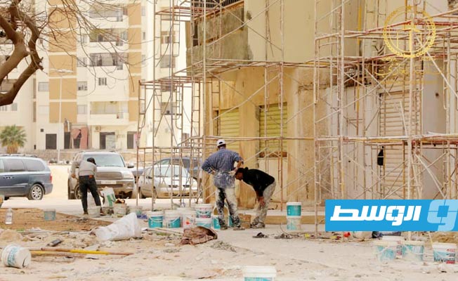 Benghazi's Reconstruction and Stabilization Committee begins overhaul of buildings in the Bouhdaima and Al-Kish neighborhoods