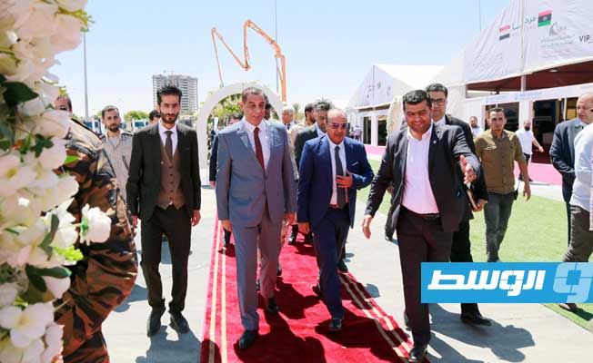 مشاركة القطراني في افتتاح المعرض والمؤتمر الدولي للبناء والتشييد بمدينة بنغازي. (المكتب الإعلامي للحكومة)