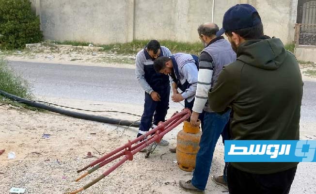 من أعمال صيانة شبكة الكهرباء في طرابلس، 28 يناير 2024. (الشركة العامة للكهرباء)