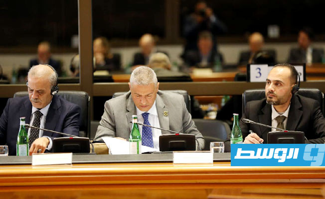 اجتماع اللجنة الفنية الليبية - الإيطالية المشتركة في روما، الثلاثاء 21 فبراير 2023. (وزارة الداخلية)
