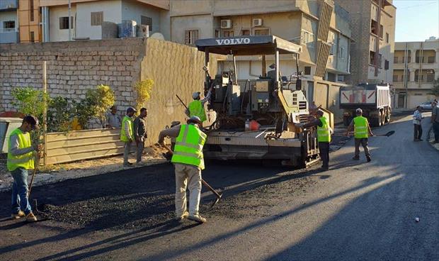 انتهاء صيانة طرق محلة النوفليين في طرابلس
