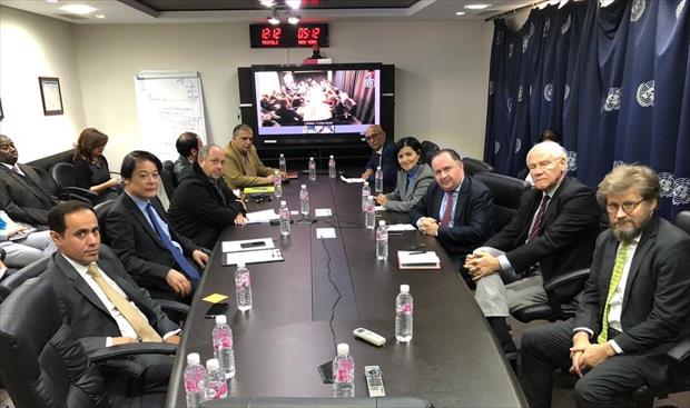 ممثلي السلك الدبلوماسي يشاركون في الاجتماع من مقر البعثة في تونس. (البعثة الأممية)