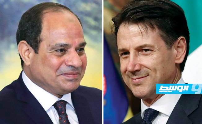السيسي وكونتى يبحثان تسوية سياسية للأزمة الليبية خلال اتصال هاتفي