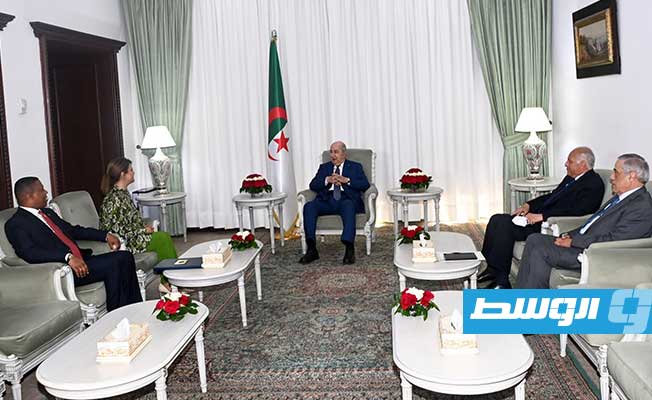 لقاء الرئيس عبدالمجيد تبون مع المنقوش، الخميس 4 مايو 2023. (الرئاسة الجزائرية)