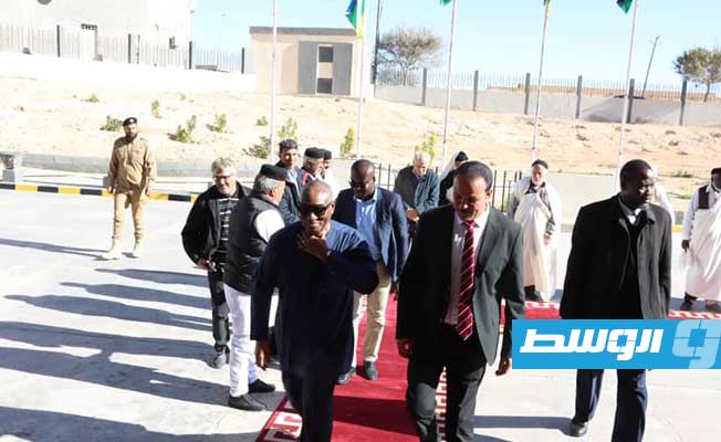 جانب من زيارة السفير الغاني لدى ليبيا لبلدية نالوت، 14 ديسمبر 2022 (المجلس البلدي نالوت)