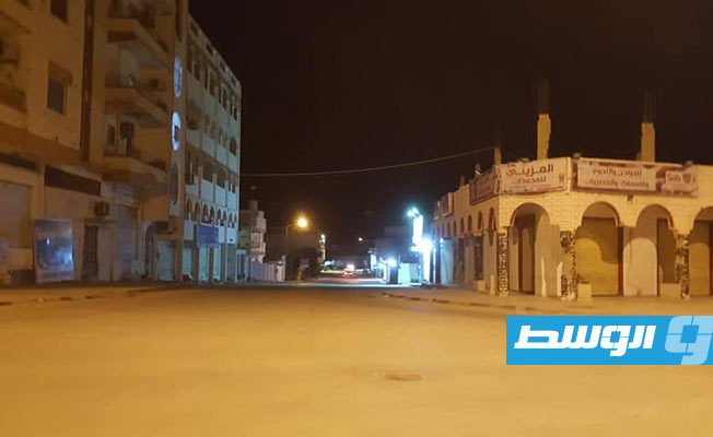 مفترق شارع الجيش الرابط بين وسط المدينة وحي المغار. 19 مارس 2020(تصوير: مدحت الشاعري)