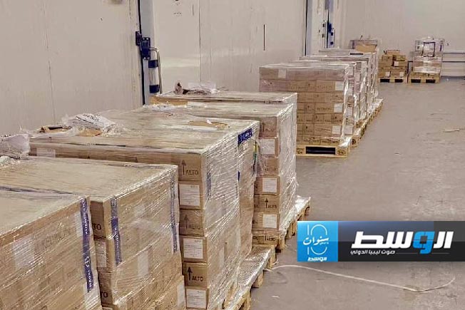 من وصول شحنة أدوية لمخازن الإمداد الطبي في طرابلس، 9 يونيو 2024 (جهاز الإمداد الطبي)