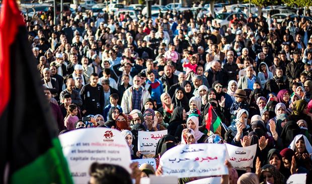 بالصور.. حشود في طرابلس ومصراتة ضد «الاعتداء على مدينة طرابلس»