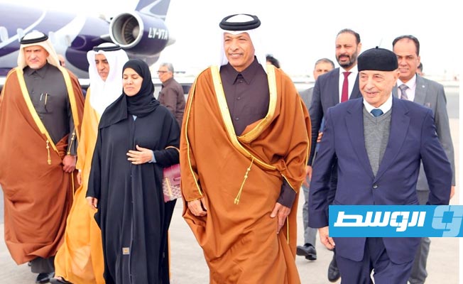 عقيلة يصل الدوحة بدعوة رسمية من رئيس مجلس الشورى القطري