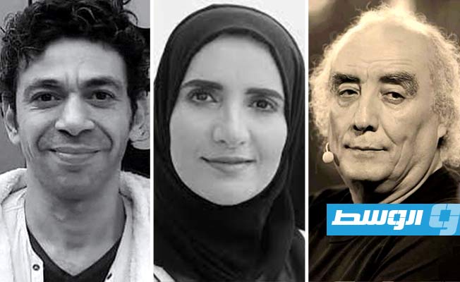 من اليمين وواسيني الأعرج، جوخة الحارثي، طارق إمام. (أرشيفية: الإنترنت)