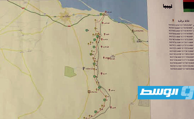 خريطة الحدود الليبية - التونسية، (حكومتنا)