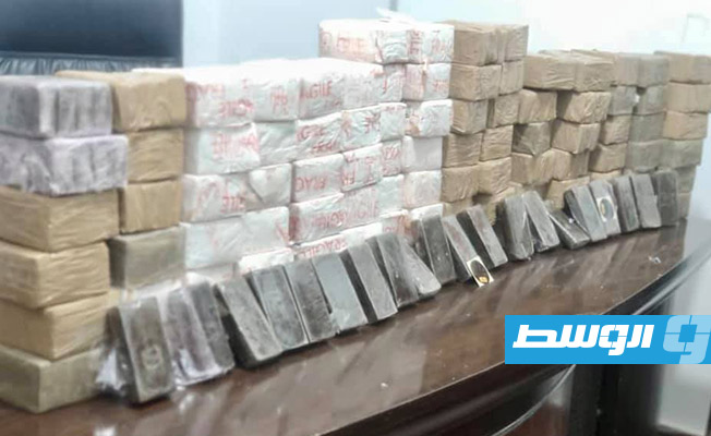 ضبط 100 كيلو غرام من مخدر الحشيش بالحدود الليبية - التونسية - الجزائرية