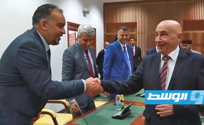 عقيلة صالح يلتقي أعضاء من المجلس الأعلى للدولة في سرت