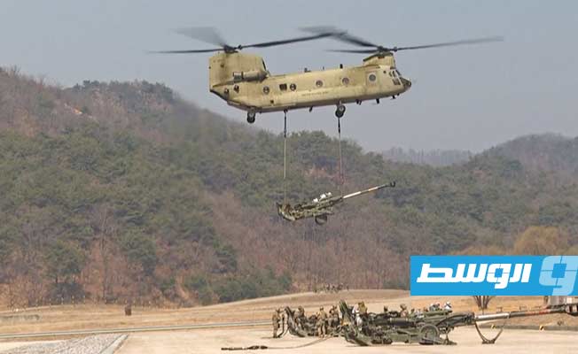لقطة مثبتة خلال تدريبات عسكرية مشتركة بين الجيش الكوري الجنوبي والجيش الأميركي. (الإنترنت)