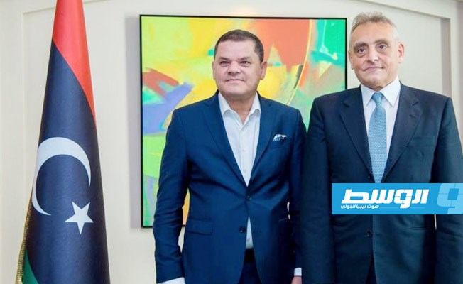 لقاء «ودي» يجمع دبيبة والسفير الإيطالي في ليبيا