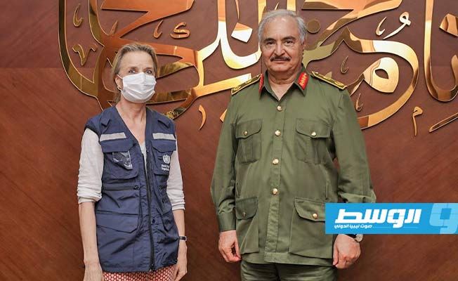 حفتر يناقش مع مديرة مكتب منظمة الصحة العالمية دعم ليبيا بأجهزة الكشف عن «كورونا»