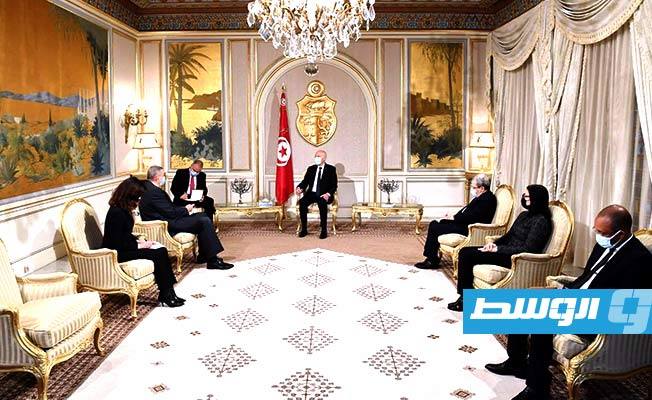 قيس سعيد خلال لقائه كوبيش: تونس مستعدة لمساعدة ليبيا في إنجاح المرحلة الجديدة