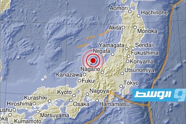 زلزال بقوة 5.9 درجة يضرب وسط اليابان