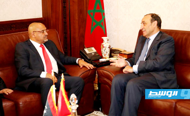 النائب عبدالهادي الصغير يناقش مع رئيس مجلس النواب المغربي «التدخلات الخارجية في ليبيا»
