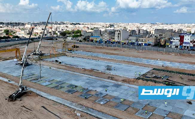 موقع مشروع الطريق الدائري الثالث طرابلس، 8 أكتوبر 2023. (حكومة الوحدة الوطنية)