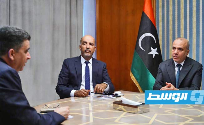 لقاء الكوني واللافي مع شكشك في طرابلس، 4 أكتوبر 2022. (المجلس الرئاسي)