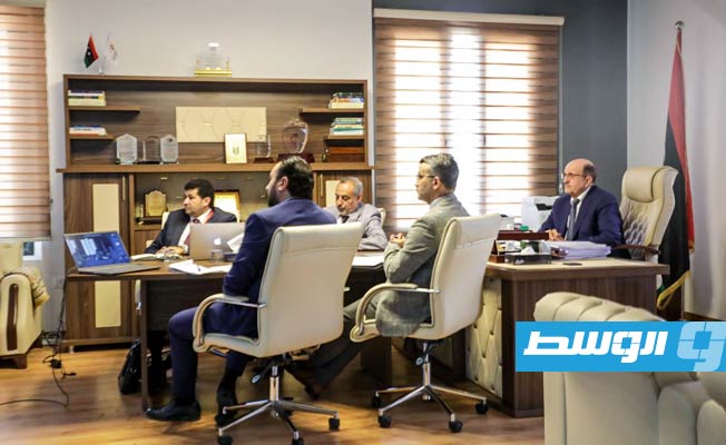 الاجتماع الليبي - الأميركي عبر زوم لمناقشة تعزيز التعاون من خلال الاستراتيجية العشرية، الثلاثاء 16 مايو 2023. (المجلس الوطني للتطوير الاقتصادي والاجتماعي)