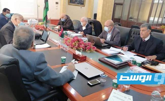 اجتماع لجنة إعداد مقترح إعادة هيكلة الجامعات الليبية، 27 يناير 2021. (تعليم الوفاق)