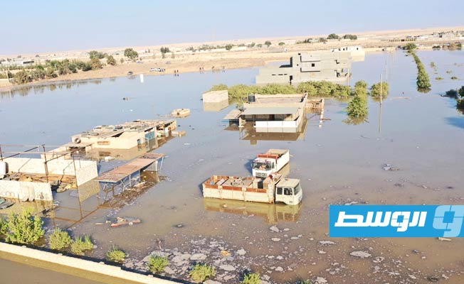 النهر الصناعي: غرق مزارع وهدر 500 ألف لتر مكعب جراء تسرب بمحطة قرب الزويتينة
