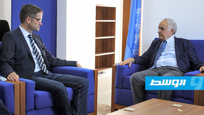 غسان سلامة يلتقي السفير الألماني الجديد لدى ليبيا بمقر البعثة في طرابلس