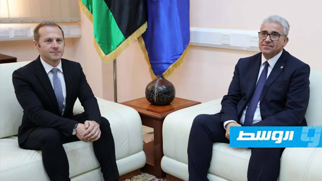 باشاغا يستقبل مستشار الرئيس الفرنسي في طرابلس