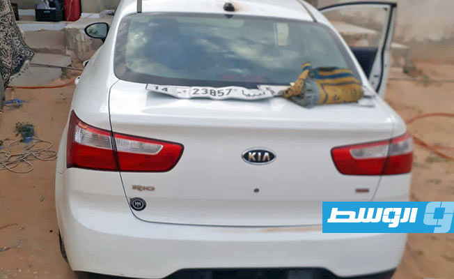 سيارة جرى ضبطها مع العصابة المتهمة بالسرقة في طرابلس، 9 مايو 2022. (وزارة الداخلية)
