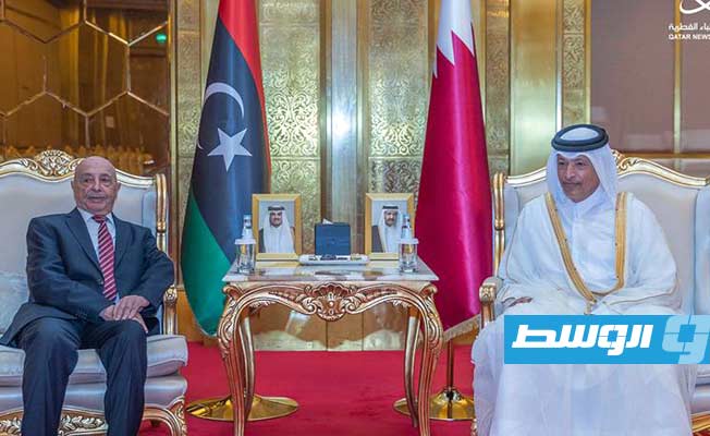 رئيس مجلس الشوري يؤكد لعقيلة صالح دعم قطر لتحقيق السلام والاستقرار في ليبيا