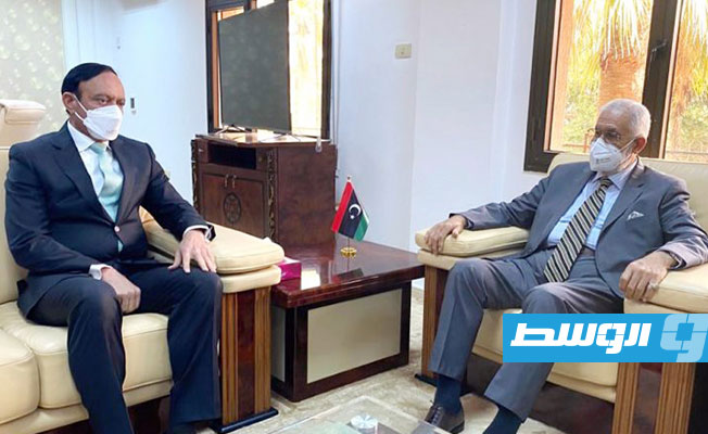 سيالة يتسلم نسخة من أوراق اعتماد السفير الباكستاني الجديد لدى ليبيا