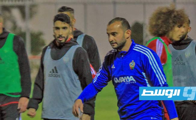 جانب من تدريبات المنتخب الليبي استعدادا لمواجهة تونس في تصفيات أمم أفريقيا، 22 مارس 2023. (الإنترنت)